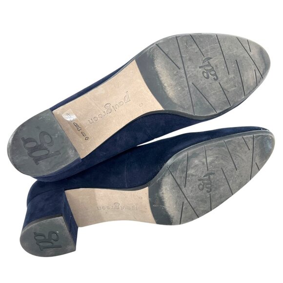 Paul Green Navy Blue Suede Low Block Heel Pumps Size 10.5 - Picture 9 of 14